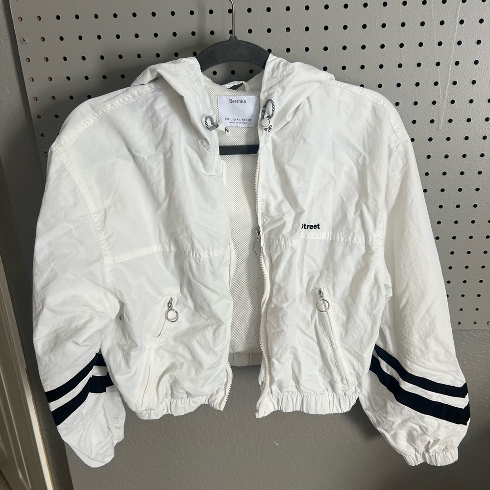 White Windbreaker